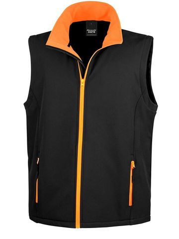 Printable Softshell Bodywarmer - BKOR - BLACK-ORANGE