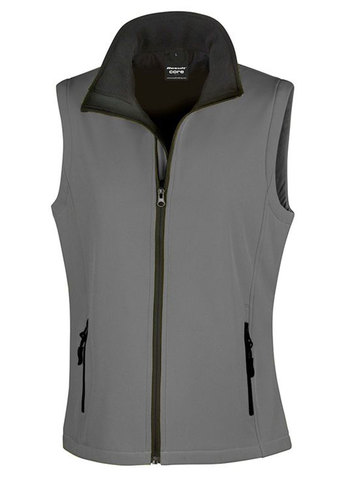 Women Printable Softshell Bodywarmer - CHBK - CHARCOAL-BLACK