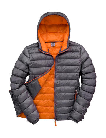 Mens Snow Bird Hooded Jacket - 162 - GREY-ORANGE