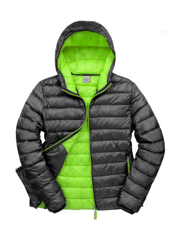 Mens Snow Bird Hooded Jacket - 171 - BLACK-LIME