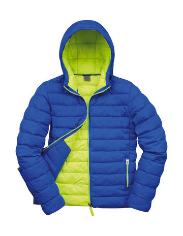 Mens Snow Bird Hooded Jacket - 358 - OCEAN BLUE-LIME PUNCH