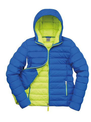 Womens Snow Bird Hooded Jacket - OBLP - OCEAN BLUE-LIME PUNCH