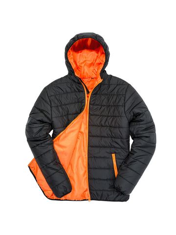 Soft Padded Jacket - BKOR - BLACK-ORANGE