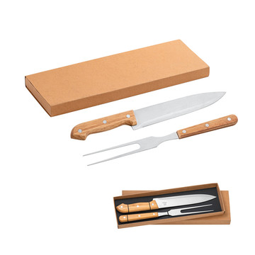 SALSA. Set per barbecue composto da 2 utensili in bambú e acciaio inossidabile - SALSA. Set per barbecue composto da 2 utensili in bambú e acciaio inossidabile