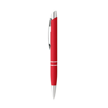 MARIETA SOFT. Penna a sfera in alluminio con clip - 105 - Rosso