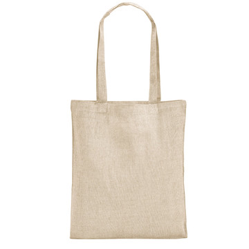 RYNEK. Borsa con cotone riciclato (70%), poliestere (30% rPET) (140 g/m²) - 160 - Naturale