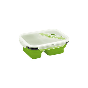 DILL. Porta pranzo. Contenitore ermetico in silicone e PP (480 e 760 mL) - 119 - Verde chiaro