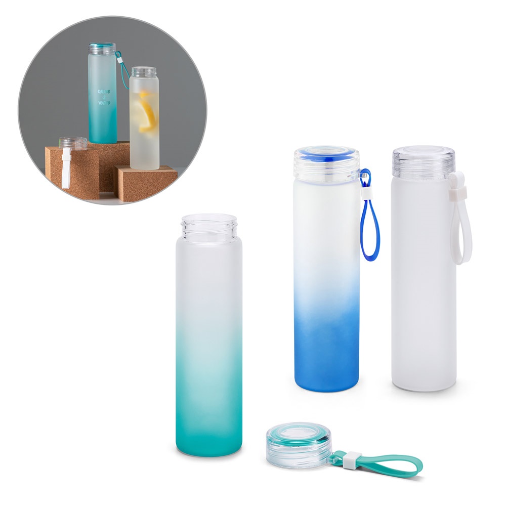WILLIAMS. Borraccia in vetro borosilicato con tappo in AS 470 mL