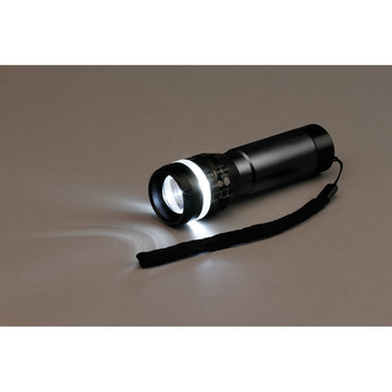 ZOOMIN. Torcia in alluminio con funzione zoom con 3 modalità di illuminazione - 103 - Nero