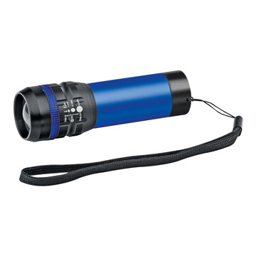 ZOOMIN. Torcia in alluminio con funzione zoom con 3 modalità di illuminazione - 104 - Blu