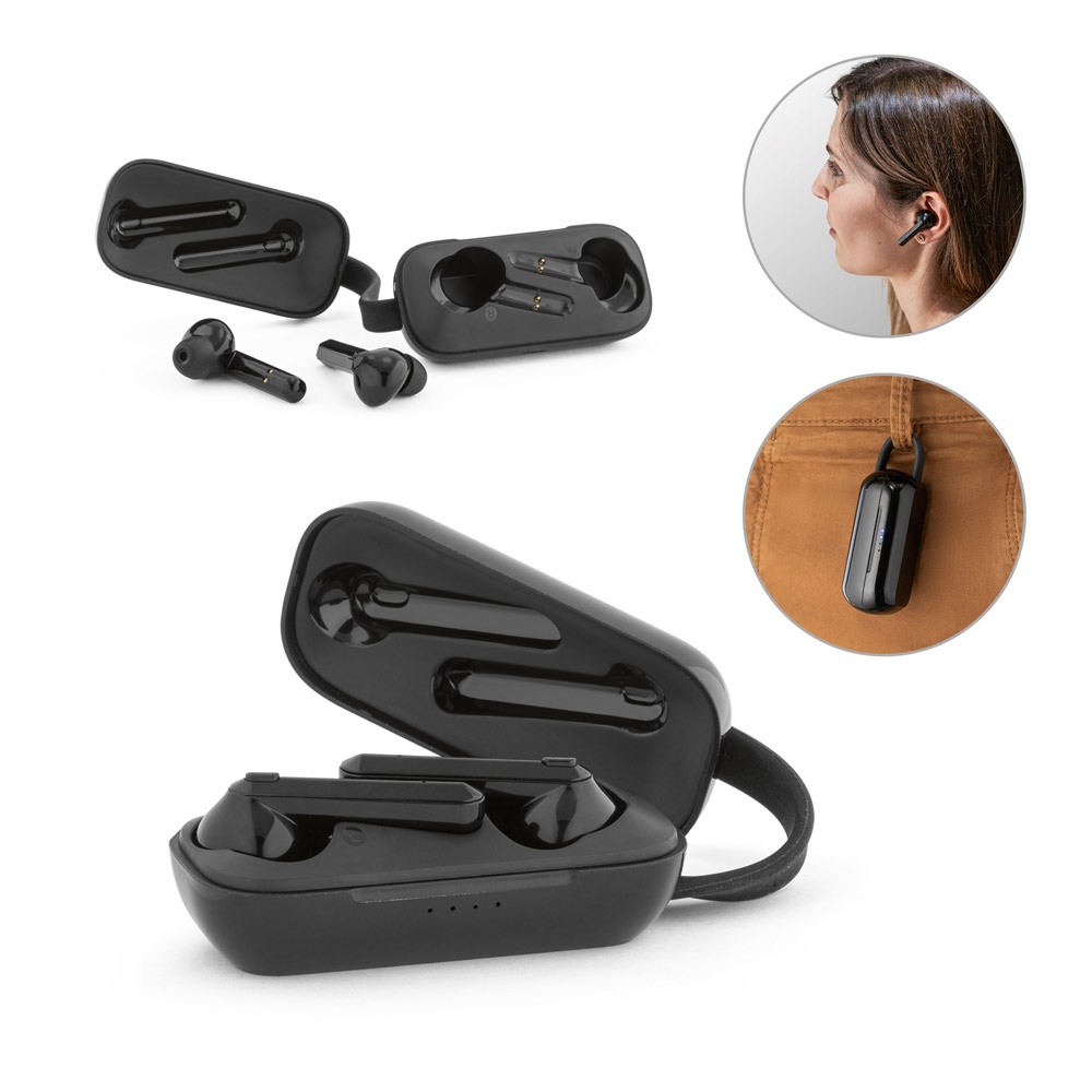 BOSON. Auricolari wireless in ABS riciclato (100% rABS) con autonomia di 3 ore