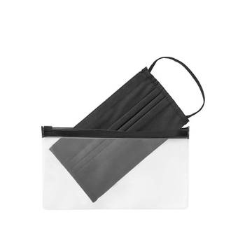 INGRID. Sacchetto multiuso in EVA con chiusura a cursore colorata - 103 - Nero