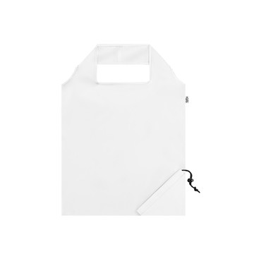 BEIRA. Shopper pieghevole in 190T poliestere riciclato (100% rPET) - 106 - Bianco