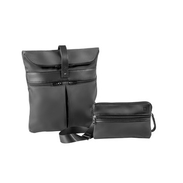 ROVER BACKPACK. Zaino in microfibra e PU - 103 - Nero