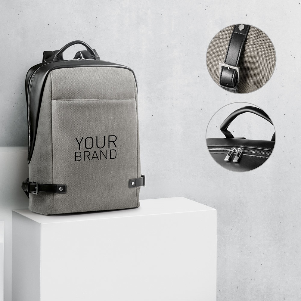DIVERGENT BACKPACK II. Zaino porta PC 15'6'' in tessuto e PU