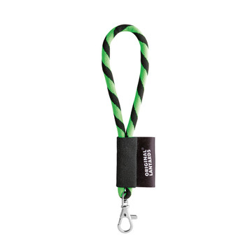 75090. Lanyard Tube Short Set. Modelli standard - 369 - Verde hexachrome-Nero