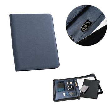 EMERGE FOLDER. Cartella A4 in poliestere riciclato (100% rPET) 300D con chiusura zip - EMERGE FOLDER. Cartella A4 in poliestere riciclato (100% rPET) 300D con chiusura zip