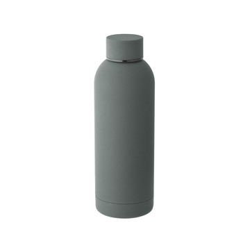 ODIN. Borraccia in acciaio inox (riciclata al 36%) con finitura in gomma 550ml - 133 - Grigio scuro