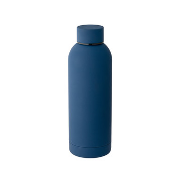 ODIN. Borraccia in acciaio inox (riciclata al 36%) con finitura in gomma 550ml - 134 - Blu scuro