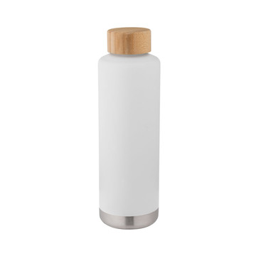 NORRE BOTTLE. Borraccia in acciaio inox (riciclata al 36%) con doppio corpo e sistema sottovuoto 640 mL - 106 - Bianco