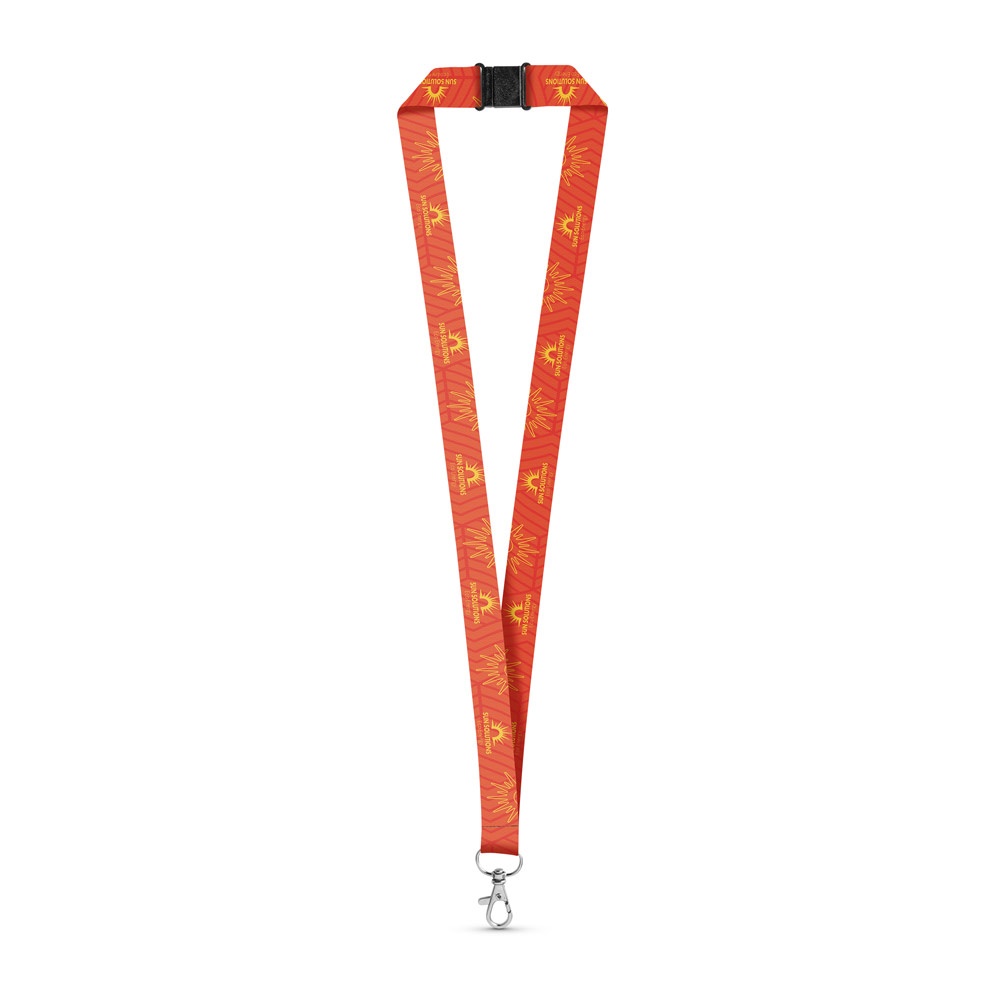 BRISTOL. SET Lanyard SUBLIMATION Long II (20 mm) con moschettone a grilletto da 20 mm e chiusura di sicurezza