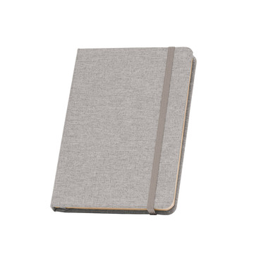 BOYD. Blocco note A5 in poliestere riciclato (100% rPET) con pagine a righe - 123 - Grigio chiaro