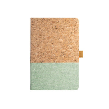 KLEE. Block notes A5 in sughero e lino con pagine a righe - 119 - Verde chiaro