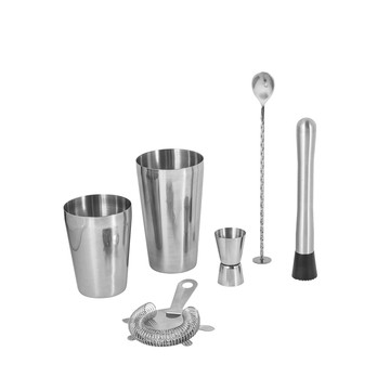 BRAMBLE. Set da cocktail in acciaio inox da 6 pezzi - 107 - Cromato