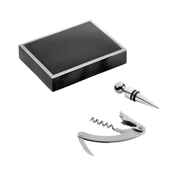 BARREL. Set da vino in zinco e acciaio inox