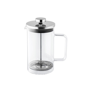 JENSON. Caffettiera in vetro borosilicato e acciaio inox 600 mL - 107 - Cromato
