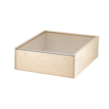 BOXIE CLEAR L. Scatola di legno L - 170 - Naturale scuro