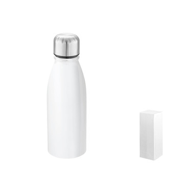 BILLY. Borraccia in alluminio con tappo in acciaio inox per la sublimazione 500 mL - BILLY. Borraccia in alluminio con tappo in acciaio inox per la sublimazione 500 mL