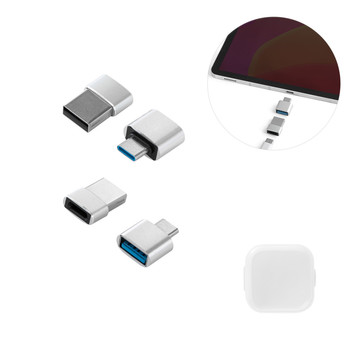 MINSKY. Set di 2 adattatori USB-A / USB-C in alluminio - MINSKY. Set di 2 adattatori USB-A / USB-C in alluminio