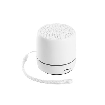 TURING. Altoparlante portatile da 3W con 4 ore di autonomia con il ABS riciclato (100% rABS) - 106 - Bianco