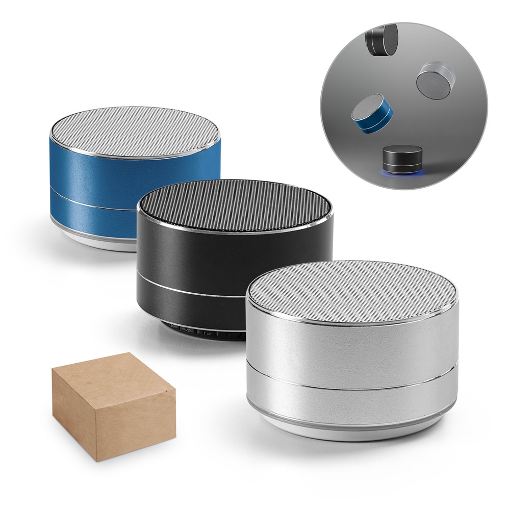 FLOREY. Dispositivo portatile da 3W con autonomia di 4h in alluminio riciclato (100% rAL) e ABS riciclato (100% rABS)
