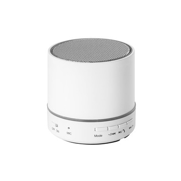 PEREY. Altoparlante portatile con microfono in ABS - 106 - Bianco