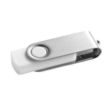 CLAUDIUS 16GB. Chiavetta USB da 16 GB con clip in metallo - 106 - Bianco