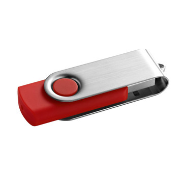 CLAUDIUS 4GB. Chiavetta USB da 4 GB con clip in metallo - 105 - Rosso