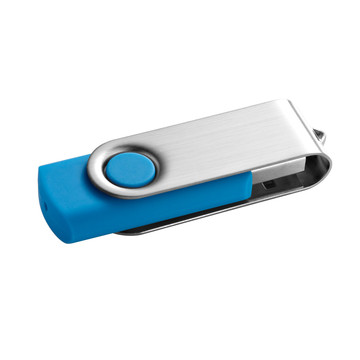 CLAUDIUS 4GB. Chiavetta USB da 4 GB con clip in metallo - 124 - Azzurro