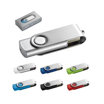 CLAUDIUS 4GB. Chiavetta USB da 4 GB con clip in metallo - CLAUDIUS 4GB. Chiavetta USB da 4 GB con clip in metallo