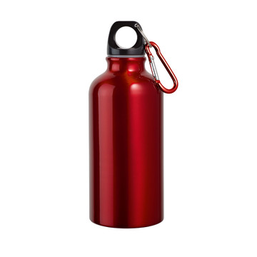 LANDSCAPE S. Borracce sportive in alluminio con moschettone 400 mL - 105 - Rosso