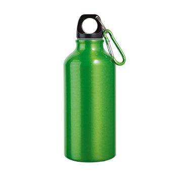 LANDSCAPE S. Borracce sportive in alluminio con moschettone 400 mL - 119 - Verde chiaro