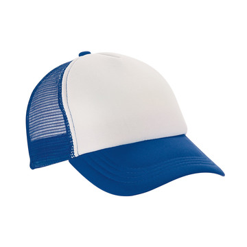 NICOLA. Cappellino in poliestere e rete (150 g/m²) - 114 - Blu reale