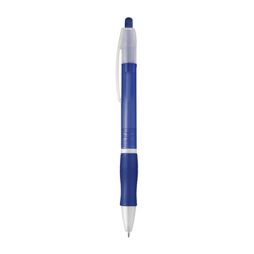 SLIM. Penna a sfera in ABS con finitura antiscivolo e clip - 104 - Blu
