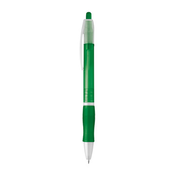 SLIM. Penna a sfera in ABS con finitura antiscivolo e clip - 109 - Verde