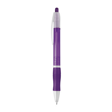 SLIM. Penna a sfera in ABS con finitura antiscivolo e clip - 132 - Viola