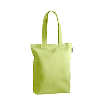 MERIDA. Borsa (220 g/m²) in cotone (50%), cotone riciclato (30%) e poliestere (20% rPET) - 119 - Verde chiaro