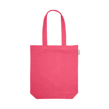 MERIDA. Borsa (220 g/m²) in cotone (50%), cotone riciclato (30%) e poliestere (20% rPET) - 102 - Rosa