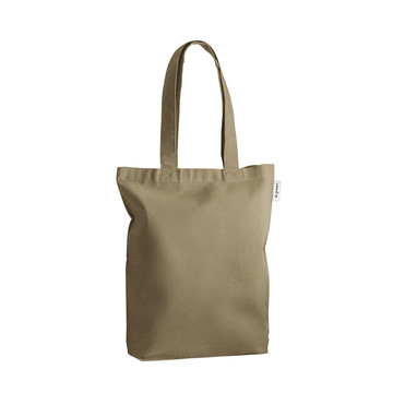 MERIDA. Borsa (220 g/m²) in cotone (50%), cotone riciclato (30%) e poliestere (20% rPET) - 129 - Verde scuro