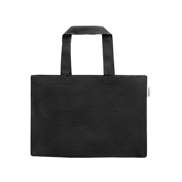 CAMDEN. Borsa in cotone (50%), cotone riciclato (30%) e poliestere (20% rPET) (280 g/m²) - 103 - Nero